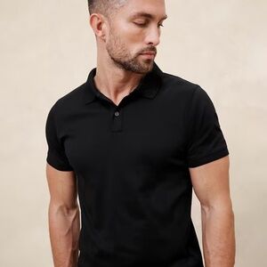 Slim Luxe Touch Polo (Slim Fit) - Black